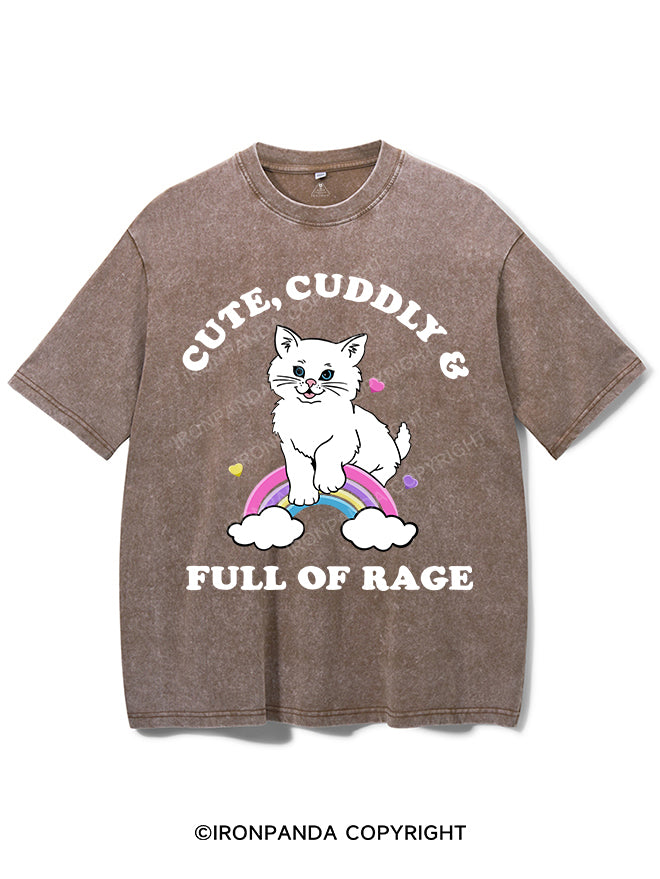 CUTE CUDDLY & FULL OF RAGE VINTAGE GYM SHIRT