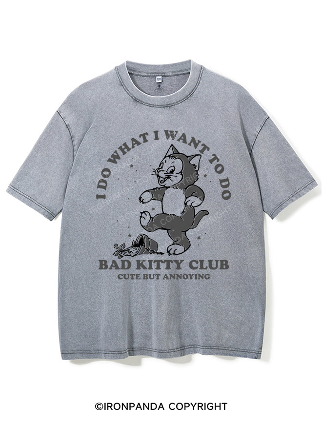 BAD KITTY CLUB CUTE BUT ANNOYING VINTAGE GYM SHIRT