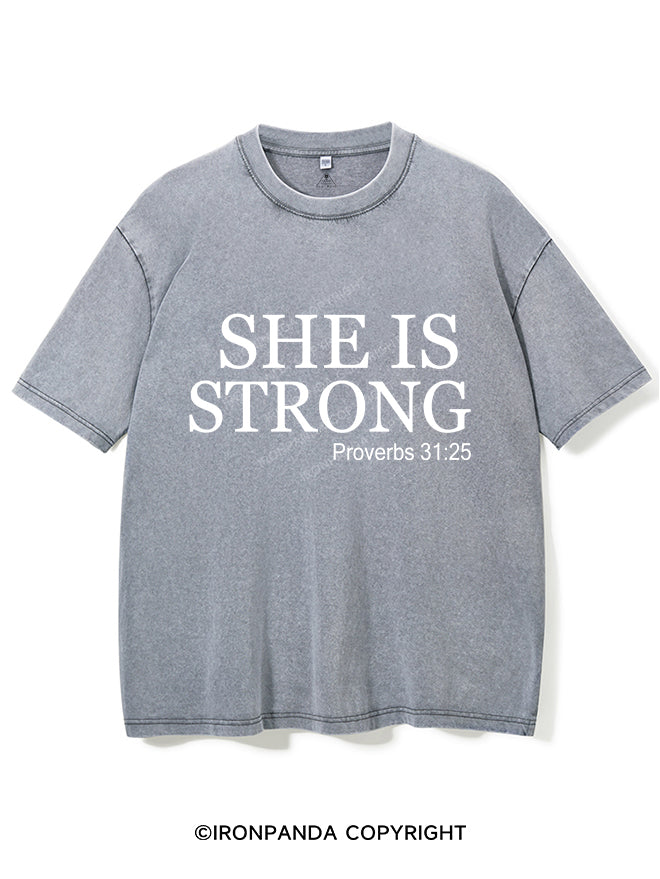 She is strong Vintage Gym Shirt