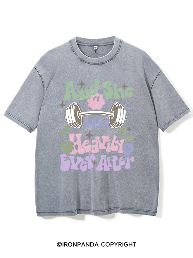 AND SHE LIFTED HEAVILY EVER AFTER VINTAGE GYM SHIRT