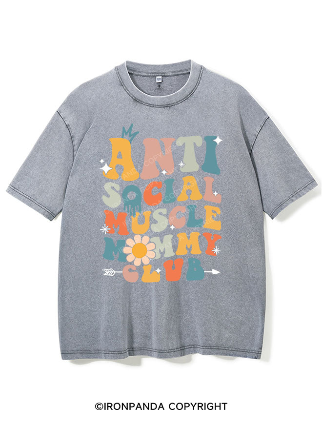 Anti Social Muscle Mommy Vintage Gym Shirt