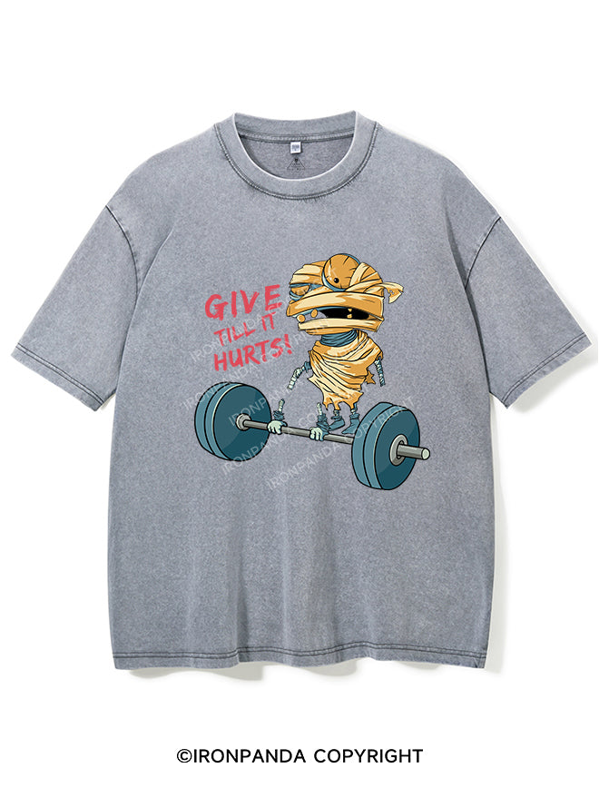 GIVE TILL IT HURTS VINTAGE GYM SHIRT