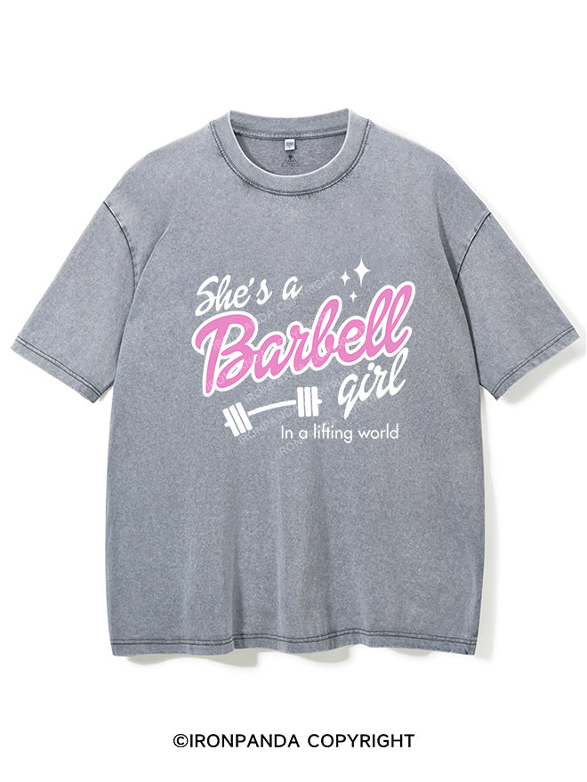 She is a barbell girl Vintage Gym Shirt