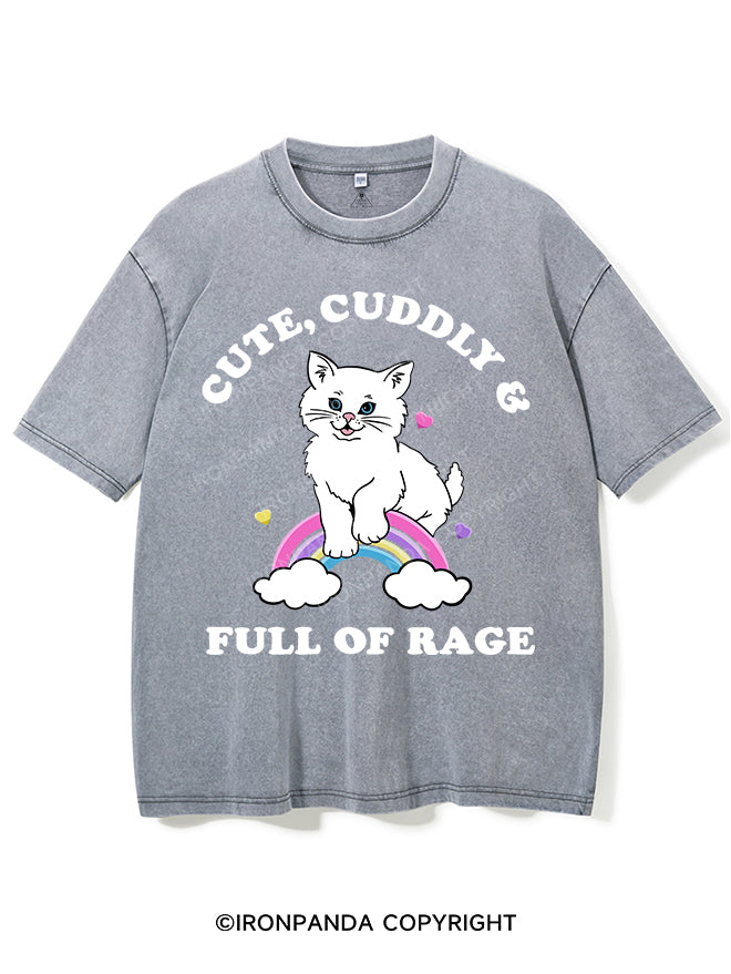 CUTE CUDDLY & FULL OF RAGE VINTAGE GYM SHIRT