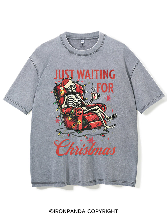 JUST WAITING FOR CHRISTMAS VINTAGE GYM SHIRT