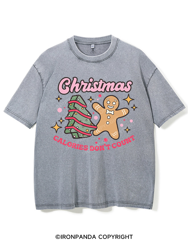 CHRISTMAS CALORIES DON'T COUNT VINTAGE GYM SHIRT