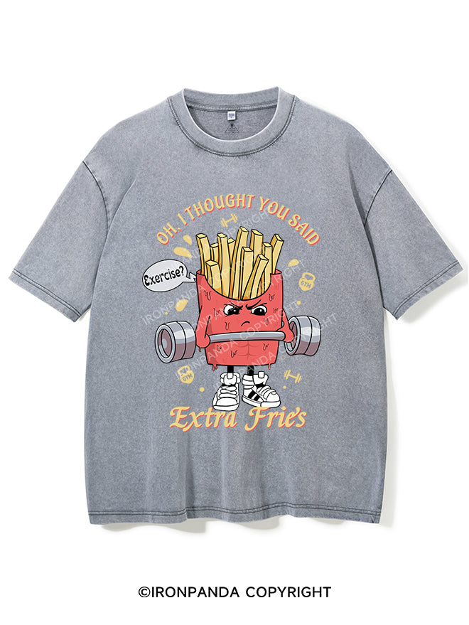 I Thought You Said Extra Fries Vintage Gym Shirt