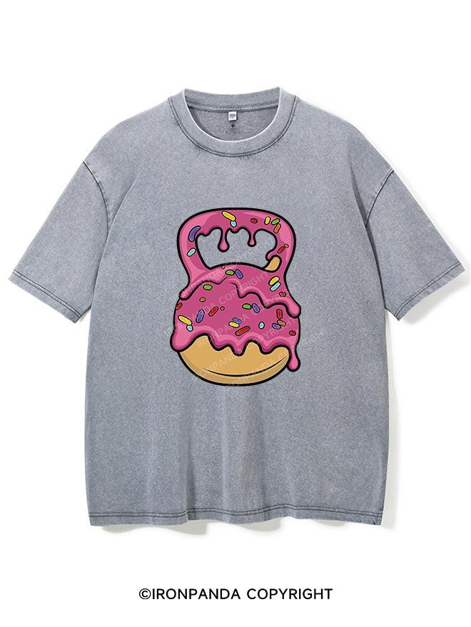 Delicious Donut Kettlebell Vintage Gym Shirt