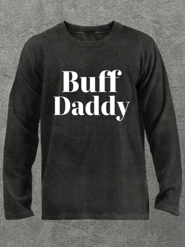 buff daddy Washed Gym Long Sleeve Shirt