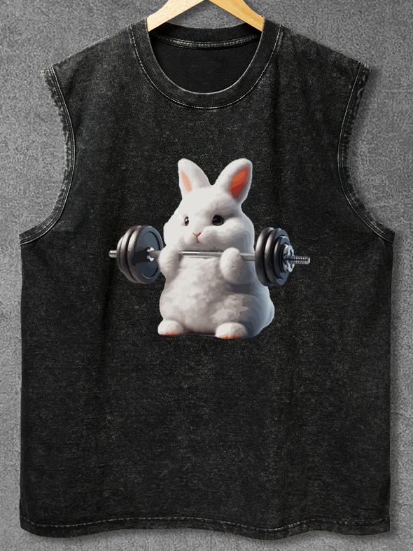 WEIGHTLIFTING RABBIT Washed Gym Tank