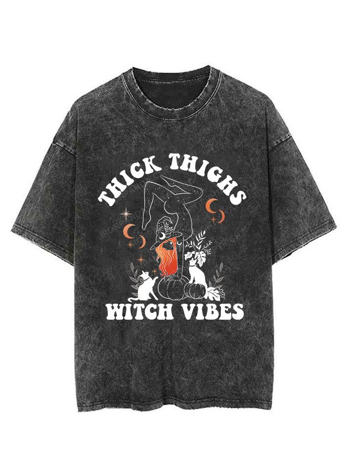 THICK THIGHS WITCH VIBES VINTAGE GYM SHIRT