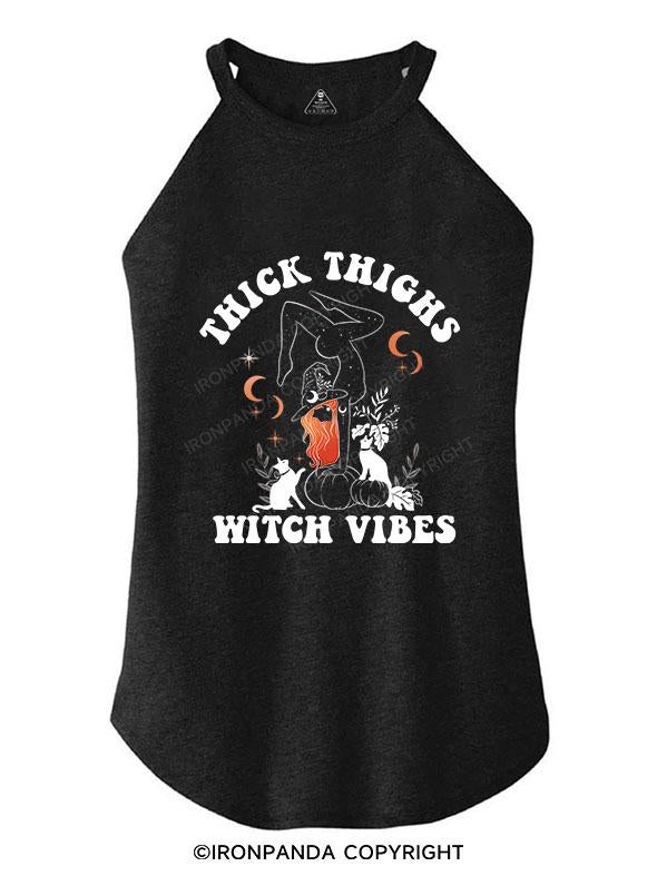 THICK THIGHS WITCH VIBES TRI ROCKER COTTON TANK