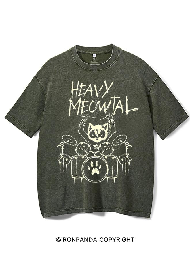 HEAVY MEOWTAL VINTAGE GYM SHIRT