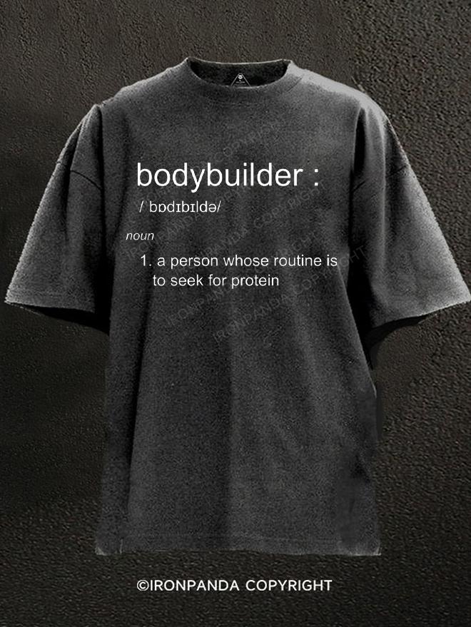 bodybuilder definition Washed Gym Shirt