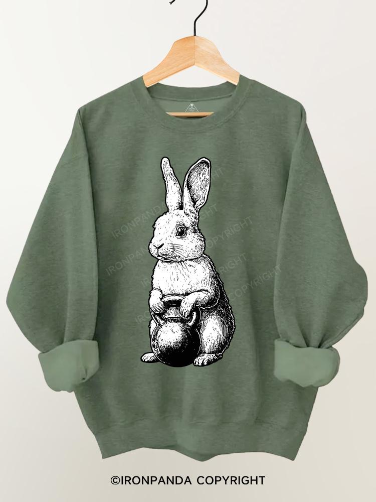 bunny kettlebell  Gym Sweatshirt