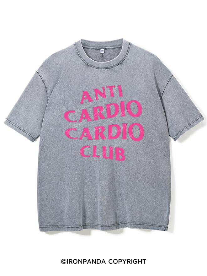 ANTI CARDIO CARDIO CLUB PINK VINTAGE GYM SHIRT