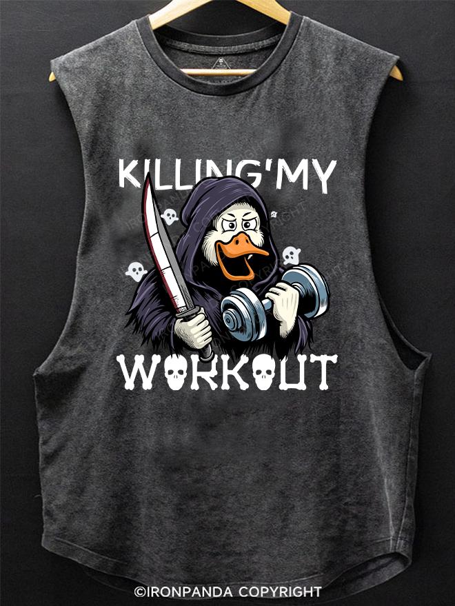 killing my workout SCOOP BOTTOM COTTON TANK