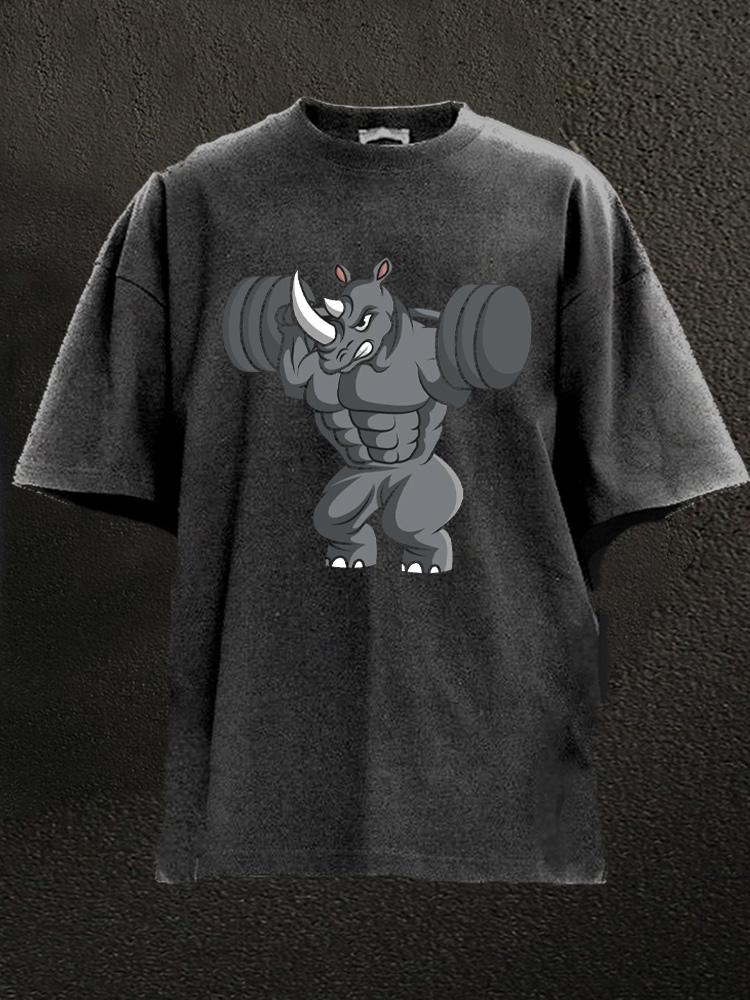 Weightlifting Rhino Washed Gym Shirt