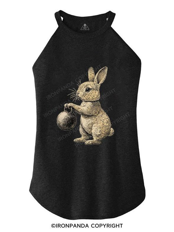 KETTLEBELL BUNNY IN BEAST MODE TRI ROCKER COTTON TANK