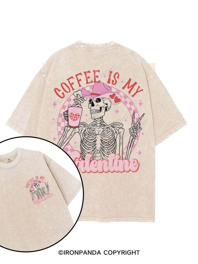 Coffee is My Valentine printed Gym Shirt