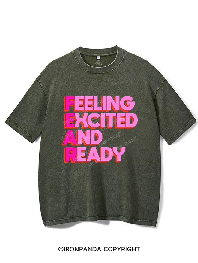 FEELING EXCITED AND READY VINTAGE GYM SHIRT