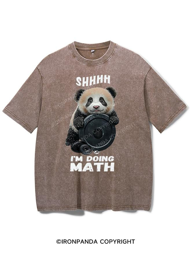 SHHHH I'M DOING MATH PANDA VINTAGE GYM SHIRT