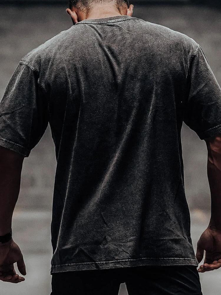 doberman muscle Washed Gym Shirt