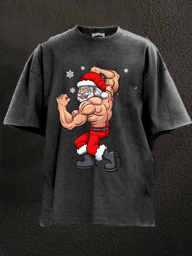 bobybuilder santa claus Washed Gym Shirt