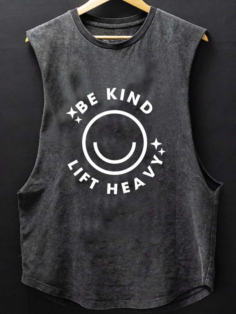 Be Kind Lift Heavy SCOOP BOTTOM COTTON TANK