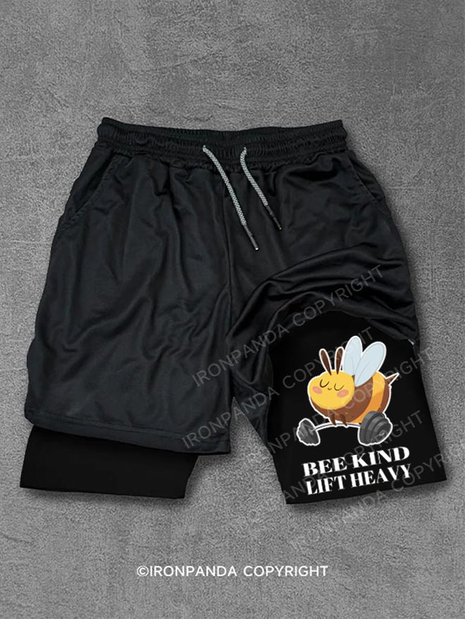 bee kind lift heavy Performance Training Shorts