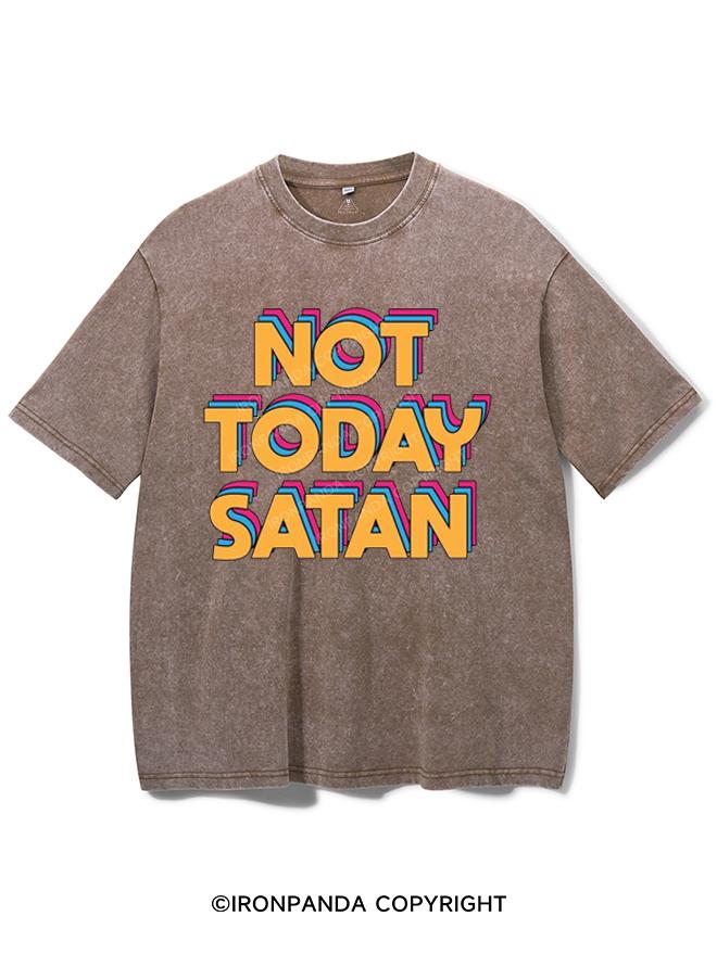 NOT TODAY SATAN VINTAGE GYM SHIRT