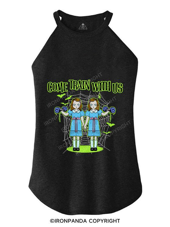 Come Train With Us TRI ROCKER COTTON TANK