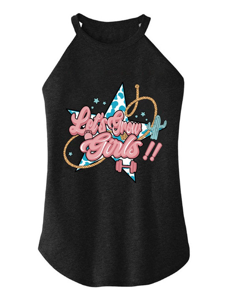 LET'S GROW GIRLS TRI ROCKER COTTON TANK