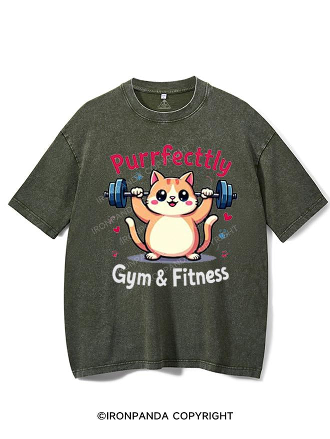 PURRFECTTLY GYM&FITNESS VINTAGE GYM SHIRT