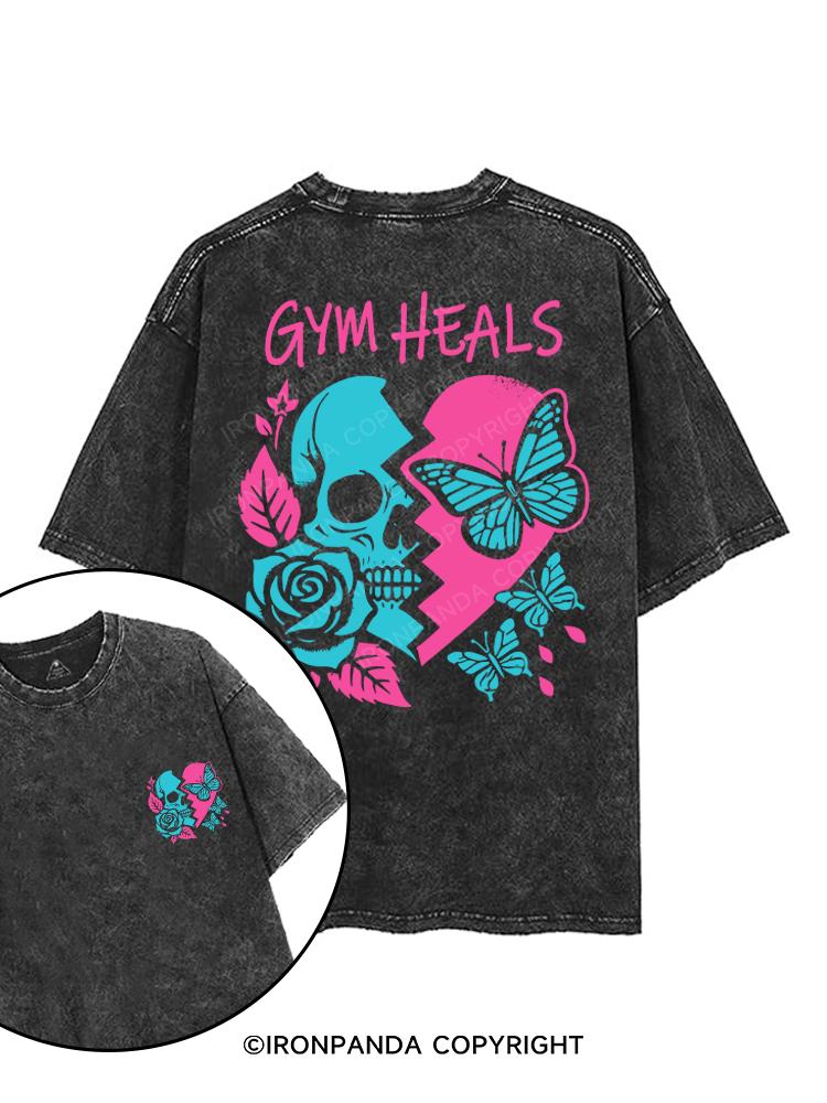 GYM HEALS printed Gym Shirt