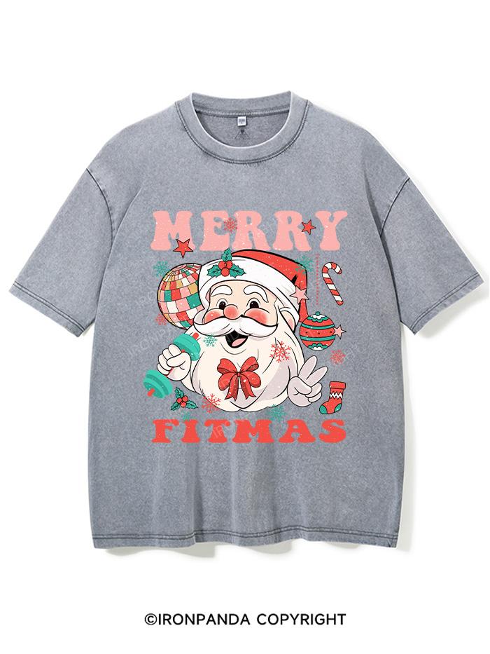 MERRY FITMAS VINTAGE GYM SHIRT