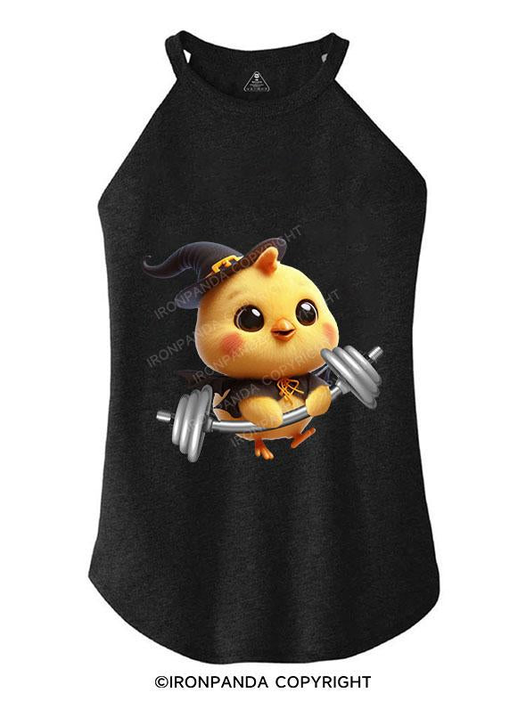 HALLOWEEN LIFTING CHICK TRI ROCKER COTTON TANK