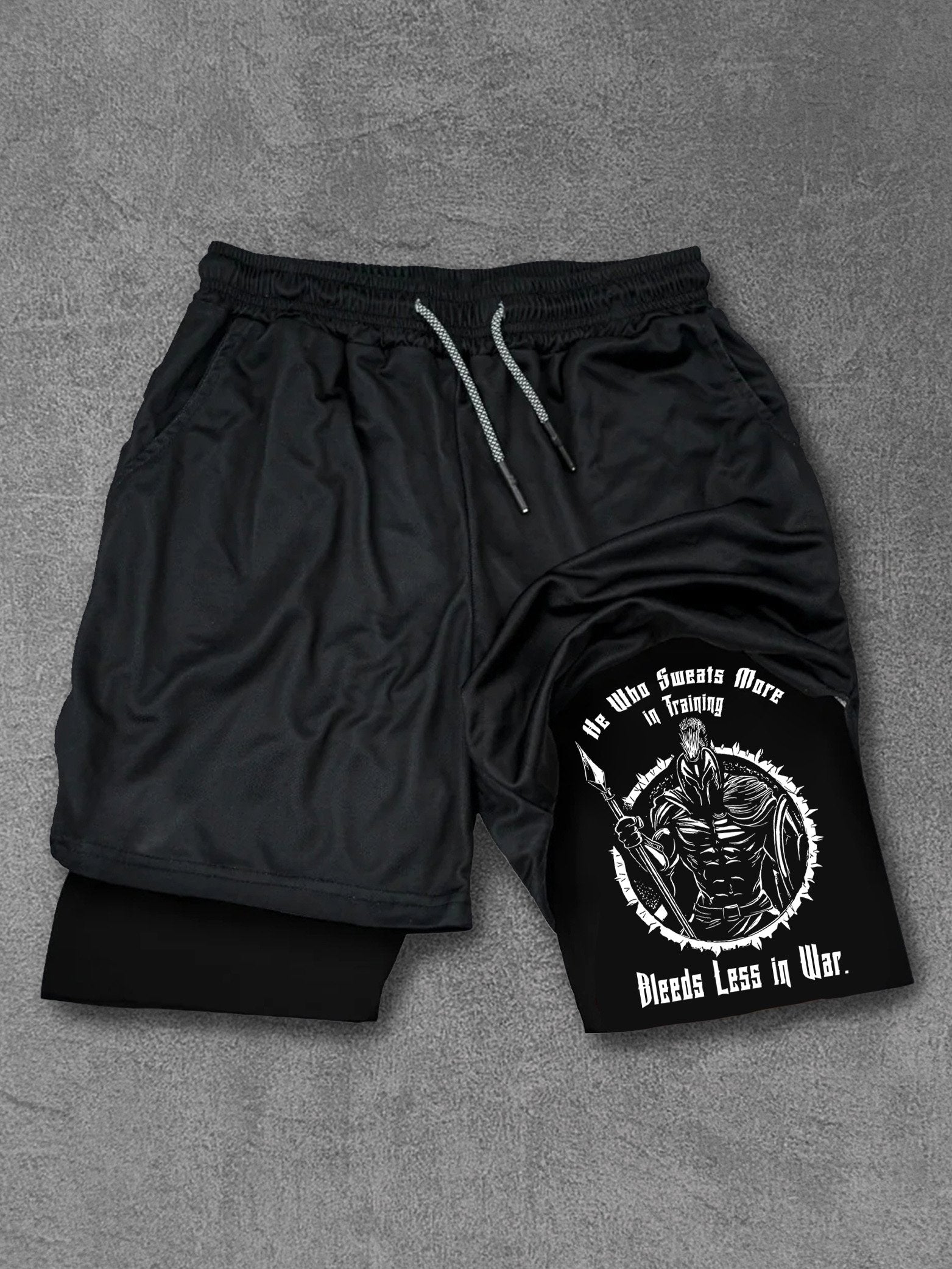 sweat more in training bleed less in war Performance Training Shorts