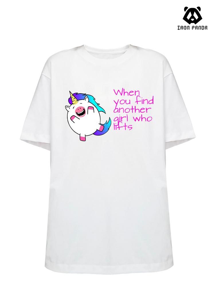 unicorn Loose fit cotton  Gym T-shirt