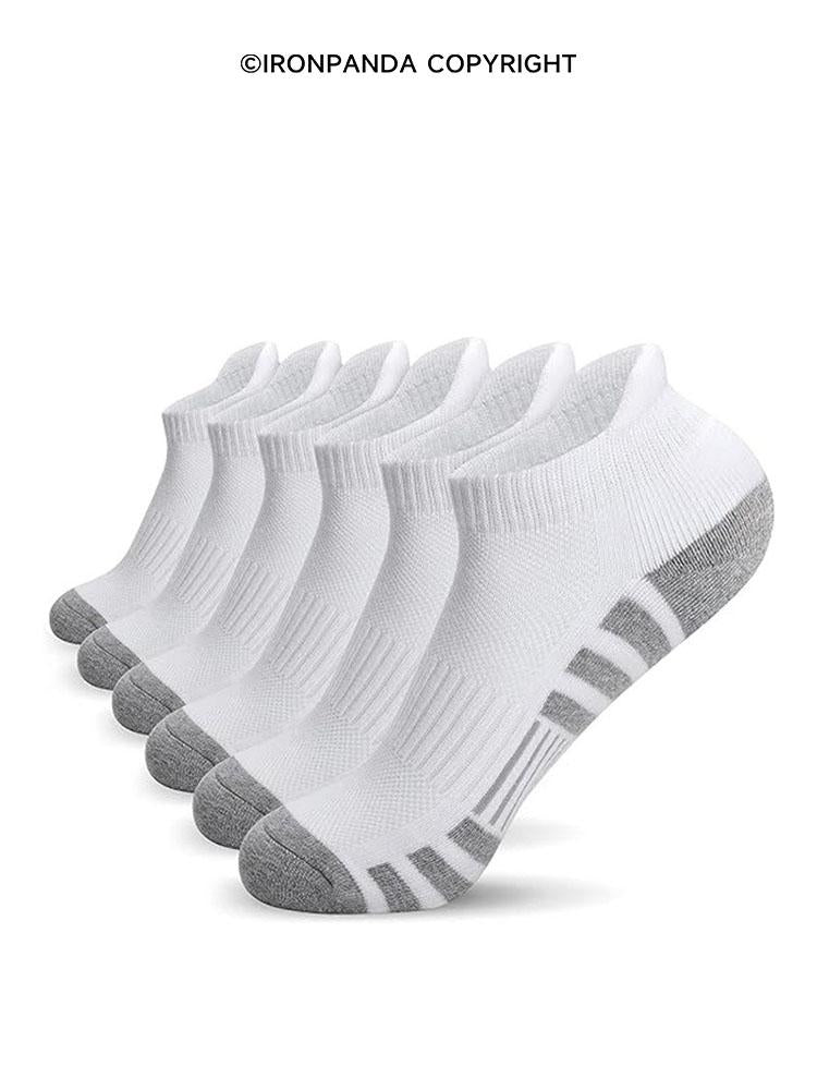 IronPanda Men's Shock Absorbing Breathable Low Top Athletic Socks