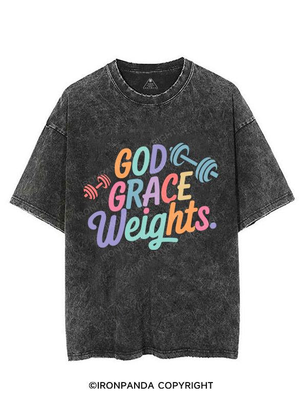 GOD GRACE WEIGHTS VINTAGE GYM SHIRT