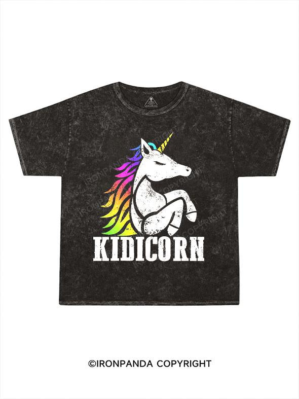 KIDICORN Kids Washed T-Shirt