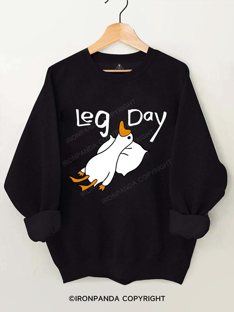 leg day goose Gym Sweatshirt