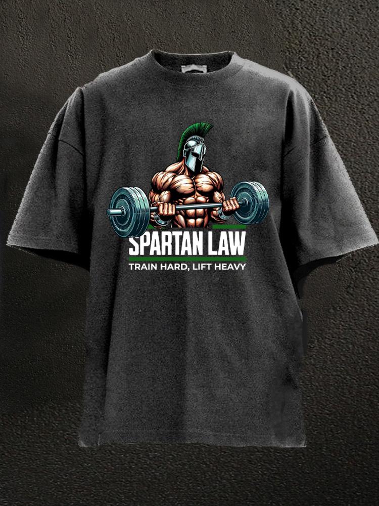 train hard lift heavy Washed Gym Shirt