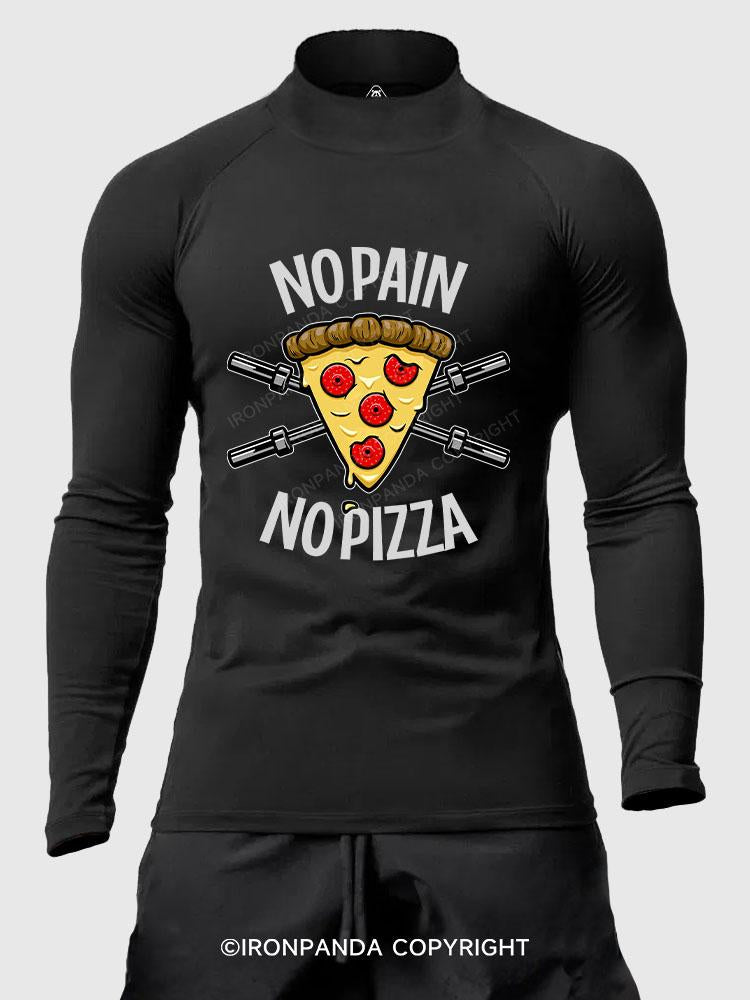 NO PAIN NO PIZZA Men's Fitted Mock