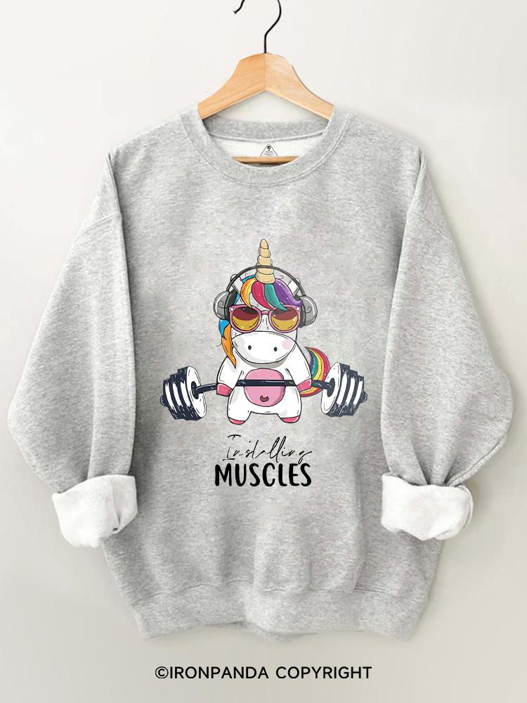 Muscular Unicorn Gym Sweatshirt