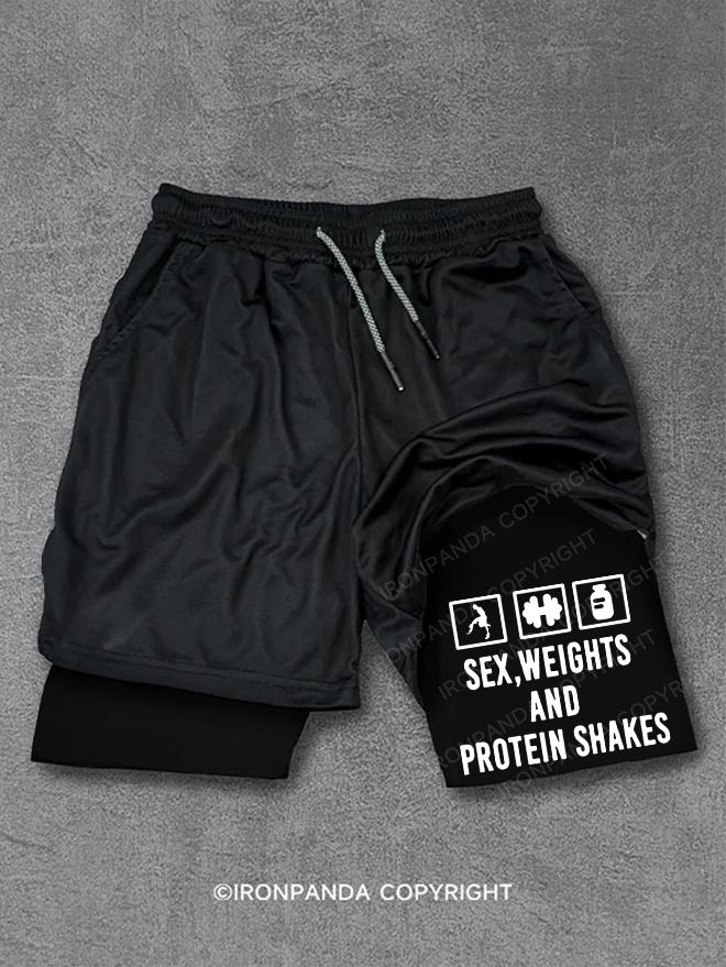 SEX WEIGHTS & PROTEIN SHAKES Performance Training Shorts