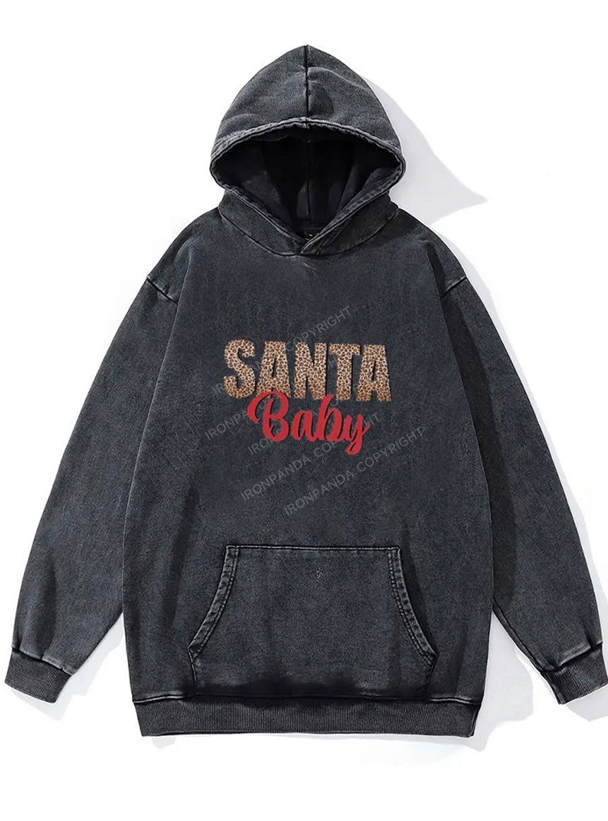 Santa Baby Washed Gym Hoodie