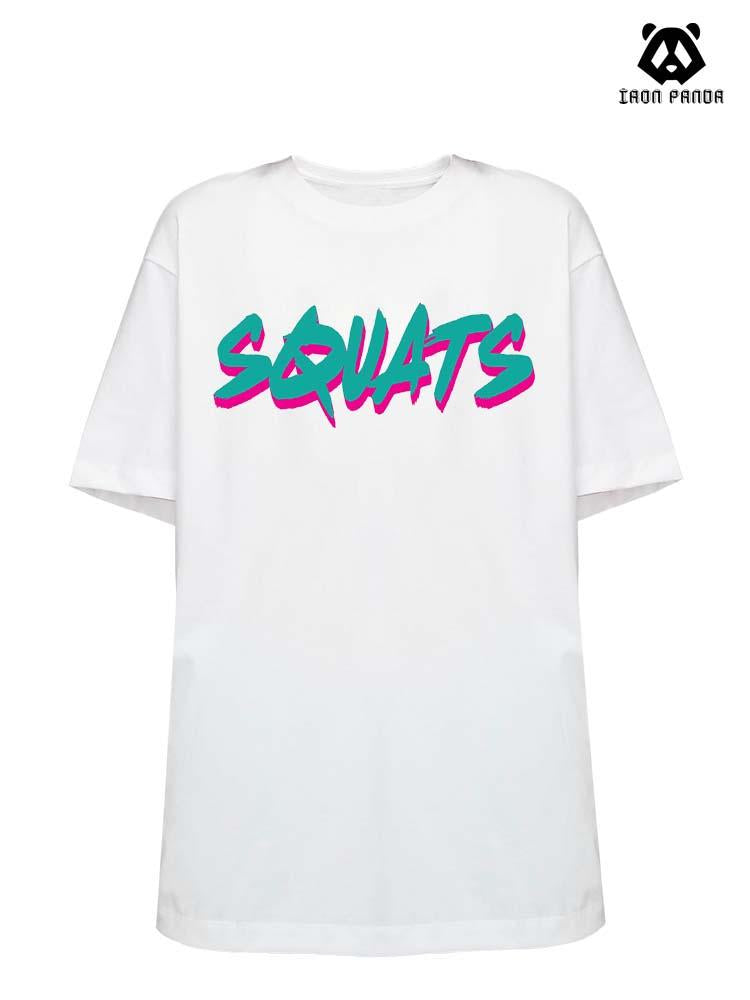 Squats Loose fit cotton  Gym T-shirt