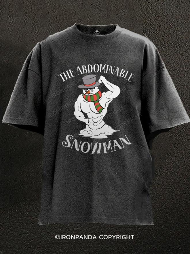 Snowman Abdominal Washed Gym Shirt